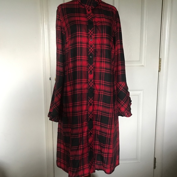 Soft Surroundings Dresses & Skirts - Soft Surroundings Medium Plaid Shirt Dress